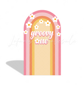 Groovy One Happy Birthday Baby Shower Party Background Arch Backdrop Wall Cloth Cover